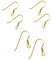 My-Bead 3 Paar Ohrhänger Ohrhaken 18mm 925 Sterling Silber vergoldet Fischhaken Gold Schmuckherstellung basteln DIY