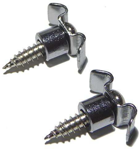 Pair of Chrome Guitar string trees/retainer for 6 string for Strat or Tele type guitar