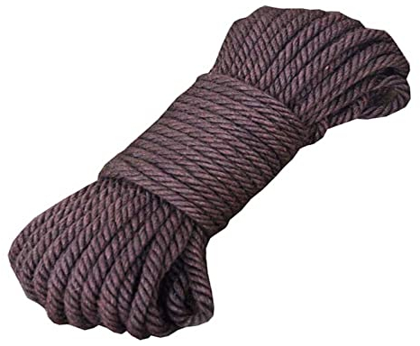 ZEALMAX 100 % natürliches, handgefertigtes Hanfseil, 8 mm, 20 Meter, für Bastelarbeiten, Gartendekoration, Seile, Verpackungsseile, Braun