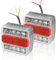 Yuanjoy 2 Pack 12v Anhängerleuchten mit E-mark, Wasserdichtes LED Rücklicht Kit mit Kennzeichenbeleuchtung, PKW-Anhängerbeleuchtung