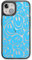 Blue Acid Faces Black Impact Handyhülle für iPhone 13 | schützende doppellagige Stoßstange TPU Silikon Cover Muster gedruckt | Psychedelisches Muster Trippy Melt Smiley