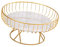 Fruit Tray, Hollow Design Paint Process Serving Fruit Basket Fruit Bowl Kitchen Supplies (Gold L)
