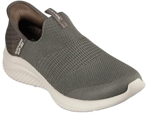 Skechers Damen Ultra Flex 3.0 Cozy Streak Sneaker, Olive Knit Trim, 39 EU