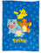Herding Pokemon Decke für Jungen Fleecedecke Bisasam Glumanda Schiggy Kinder 130 x 170 cm