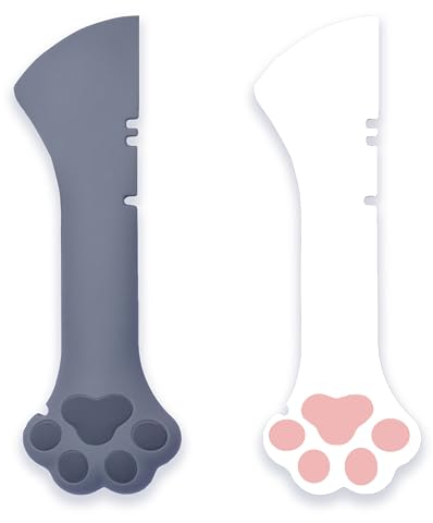 Meow&Woof Katzen-Nassfutterlöffel, Mini-Spatel für Haustierdosen, BPA-freie Dosenlöffel für Tierfütterung, kleine Gläser, leicht zu reinigender Schaber für Hundefutterdosen (2 Löffel)
