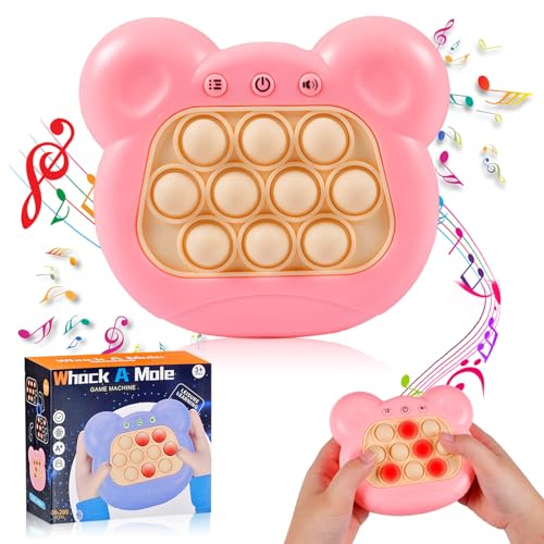 Funmo Pop it Elektronisches Spiel, Leuchtende Puzzle Spielmaschine, Quick Push Anti Stress Spielzeug 5+ Jähre Kinder Frühe Entwicklung und Konzentrationstraining
