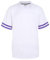 Pullonsy Erwachsene Herren Blank Football Trikots Athletic Football Fans Shirts Praxis Sport Uniform Tops, Lila Streifen Weiß Jersey, L