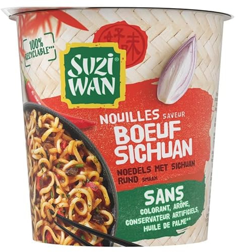 Suzuki Wan Sichuan Beef Flavoured Pasta Pot 64.5g (Pack of 5)
