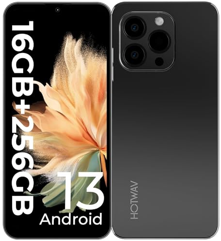 HOTWAV Note 13 PRO Smartphone Ohne Vertrag, Octa Core 8GB+256GB/1TB Erweiterbar, 5160mAh 6.6 HD+ Display Android 13 Günstig Smartphone 4G, 50MP Kamera Face ID Simlockfreie Handys, NFC, Fingerabdruck
