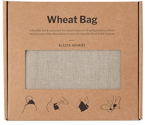 Wheat Bag in Plain Linen Used for Natural Pain Relief. Hot and Cold Pack. Unscente, Microwave and Oven Safe.