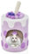 GYMAX 67cm Cat Tree, Boba Cute Cats Condo with Scratching Post, Dangling Ball and Soft Cushion, Luxury Cozy Cat House Modern Cat Furniture for Indoor Kitty (Purple+White)