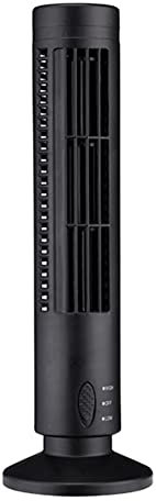 EACTEL Ventilador de torre USB sin aspas ventilador eléctrico mini aire acondicionado vertical, ventilador de pie sin aspas negro