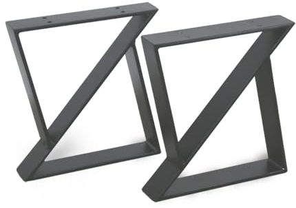 modernLOFTart Bankbeine Tischbeine - DIY Möbelfüße 60x10cm Anthrazit - Moderner Industrie-Look für Ihr Wohnzimmer - Metall Industrial Tisch Bank Sitzbank Couchtisch Kufen - Breite 40cm, Höhe 42cm