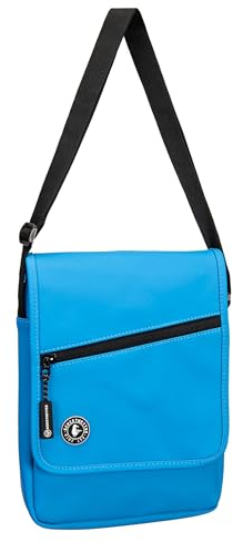 SCHIETWETTER Damen Crossbag Norderney, Umhängetasche mittelgroß, Moderne Tasche, PU-Stoff, chic, wasserabweisend & pflegeleicht azuro OS