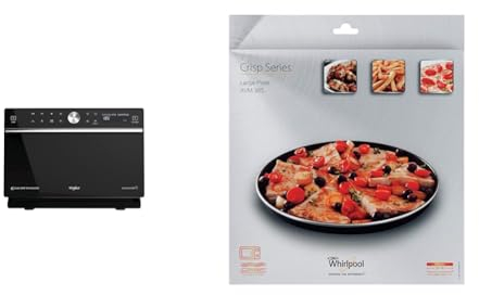 Whirlpool Microonde a libera installazione MWSC 9133 SB Supreme Chef Termoventilato combinato & AVM305 Piatto Crisp grande per forno a microonde