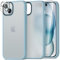 Mootobo iPhone 15 Hülle [6,1 Zoll] – Stoßfest, Mattiert, Anti-Fingerabdruck mit 2X Glas Displayschutzfolien & 1x Kameraschutz – Blau