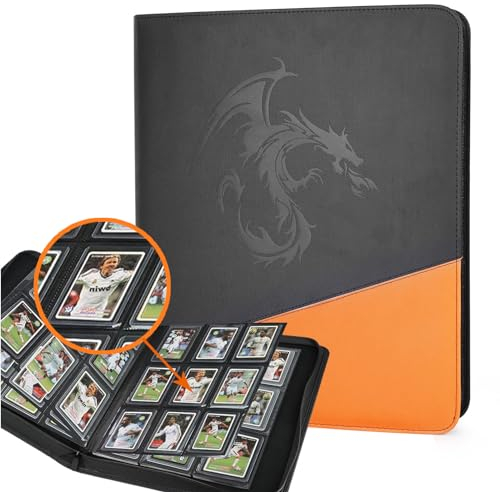 Toploader Binder 9 Pocket-Holds 288 Top Loaders,Top Loader Binder for 3 x 4 Rigid cards-Card Collection Album for Game Trading Cards,YugiOh,MTG, Baseball, Football Cads
