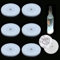Lot de 6 Lampes Bouteilles Autocollantes-3 Modes D'éclairage-Dessous de Verre LED- Bouton on/Off Dessous de Verre Lumineux pour Fête, Mariage, Bar(Lumière Blanche)