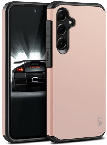 BEZ® Coque pour Samsung A55 5G, Housse Etui pour Samsung Galaxy A55 5G Antichoc Survivor Double Protection Resistante, Or Rose
