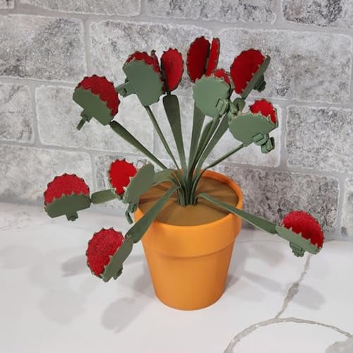Venusfliegenfalle Snack-Clips 3D-gedruckte Pflanze, Venus Flytrap Snack-Beutel-Clips, Kartoffelchip-Beutel-Clips, Jede Falle ist EIN Taschenclip. Gefälschte Zimmerpflanzen, gefälschte (A)