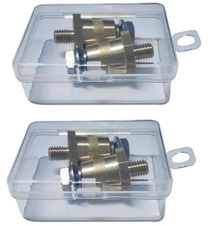 2 Boxs Battery Terminal Connectors Kits, M8 Top Post Thread Terminal Charging Post Extender Adaptor Battery Terminal Post Adapters Batterery Nuts Screws