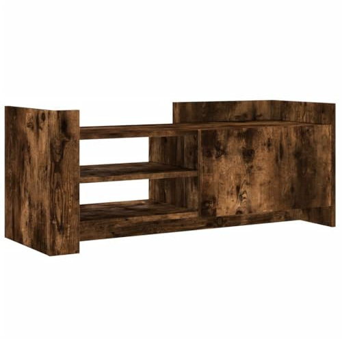 vidaXL Mobile TV Rovere Fumo 100x35x40 cm in Legno Multistrato, supporto TV, credenza TV, mobile HiFi, mobile porta TV, porta TV, mobile multimediale