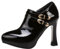 Asterisco Stivaletti da Donna con Tacco Largo con Plateau Tacco Alto Boot Appuntito Zip Stivali da Festa, Q56625Dc Nero Numero 33 EU/32Cn