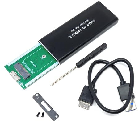 USB 3.0 to NGFF M.2 SSD Enclosure – External Hard Drive Case Adapter for M.2 SATA SSDs