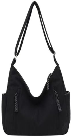 Jiliyote Crossbody Bag Damen cord groß Umhängetasche Damen cord Tasche Damen Crossbag cord Tasche Damen Schultertasche für Reisen Einkaufen Arbeit Uni