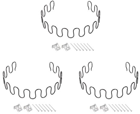QUARKZMAN 3-Sets Polsterfeder-Ersatzkits, 23,62 Hängende Kissenreparatur-Kit mit Clips und Nägeln für Möbel Sofa Sessel