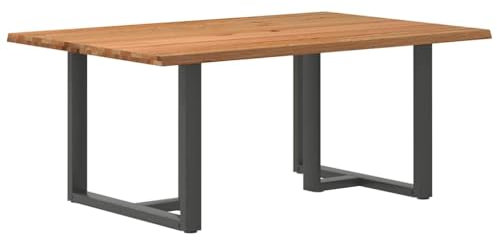 vidaXL Esstisch mit Baumkanten 180x120x74 cm Massivholz Eiche, Küchentisch, Restauranttisch, Tisch Restaurant, Esszimmertisch, Bistrotisch