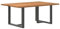 vidaXL Esstisch mit Baumkanten 180x120x74 cm Massivholz Eiche, Küchentisch, Restauranttisch, Tisch Restaurant, Esszimmertisch, Bistrotisch