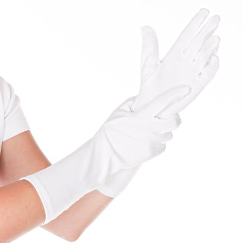 FRANZ MENSCH 600 Stück Hygostar Baumwollhandschuhe Blanc Extra Long, weiß, 9/L, L: 35 cm, Karton, Baumwollhandschuhe, Textilhandschuhe, Stoffhandschuhe, wiederverwendbar, waschbarhandschuhe
