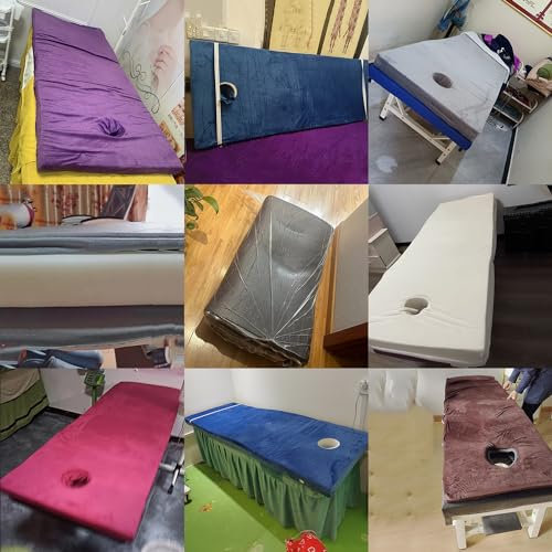 Kosmetikliegenauflage, Wimpernliege, Massagetischauflage, 1,6/3,1 Zoll dick, Memory-Spa-/Kosmetikliegenauflage mit abnehmbarem Bezug, quadratisch/rund/trapezförmig, Wimpernliegekis