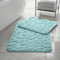 EXQUIZIT HOME Bath Mat Memory Foam Pebble Stone Quick Dry Non Slip Ultra Absorbent Bathroom Rug Pedestal Toilet Mats Sets 2 Pieces COLOUR AQUA
