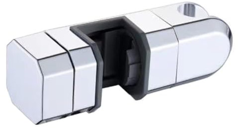 Support de douche réglable sans perçage, design universel coulissant pour tuyaux ronds carrés, hauteur réglable, tige de levage parfaite pour salle de bain (argenté)