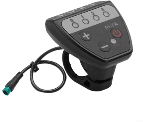 HomeVortex Waterproof IP65 LED Display Meter for E-Bikes Scooters 36V 48V 5 Pin Connector Light Controller ABS Body for battery Status Gear Indicator
