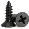 KELUBATU M3 Carbon Steel Black Phillips Screws, Countersunk Head Wood Screws Self-Tapping for Furniture Repairing, Woodworking-M3 x 8 mm 100 Pcs