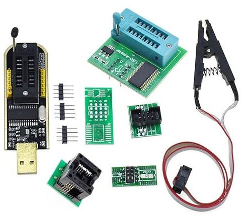EEPROM BIOS USB Programmer CH341A + SOIC8 Clip + 1,8 V Adapter + SOIC8 Adapter für 24 25 Series Flash