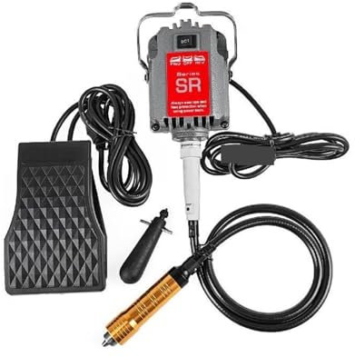 BAFEIYA Edelstein-Facettiermaschine 230 W SR Flex-Schaftfräser mit Fußpedal, 6,5 mm Bohrfutter, for Aufhängen, Flexible Schmuckpoliermaschine, rotierendes Steinschnitzwerkzeug