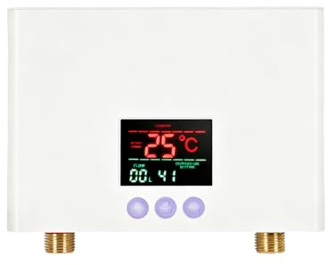 Mini chauffe-eau instantané, 5500W Chauffe-eau instantané sans réservoir | Télécommande Mini stockage électrique chauffe, Mural Avec Affichage LED Réglage De La Température à 3 Niveaux Pour Cuisine
