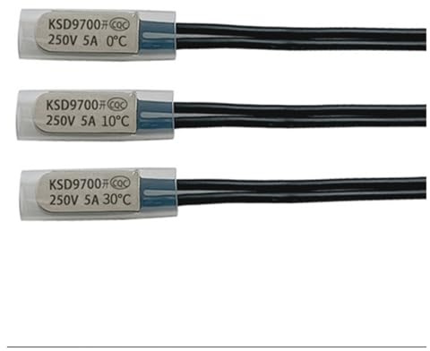 1 Stück/5 Stück/10 Stück KSD9700 Thermostat 0 °C 5 °C 10 °C 15 °C 20 °C 25 °C 30 °C 35 °C Bimetall-Scheibentemperaturschalter NC/NO 5 A 250 V Thermoschutz(15C,10PCS_5A-Metal-NC)