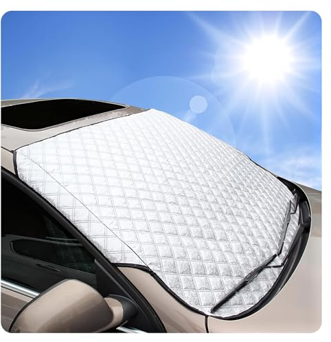 XGIXG Frontscheibenabdeckung für Hyundai Tucson 2025/ Kona SX2 EV/Ioniq 6/ Sante Fe 2024 2025 Windschutzscheibenschutz gegen Schnee EIS Frost Staub Sonne