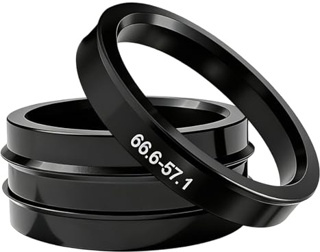 NUDVMUCH 4 Zentrierringe 57,1-66,6mm für VW, Mercedes, Audi, schwarz | Zuverlässige Qualität, praktisches Design und vielseitige Einsatzmöglichkeiten für den täglichen Gebrauch.