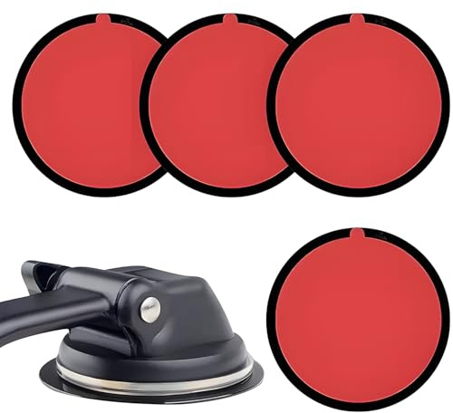 4Pcs Dash Cam Sticky Pad, 70 * 70 mm Adhesive Pads, Dash Cam Stickers, Round Double Sided Sticky Pads for Cars, Dashboard, Windscreen, GPS, Suction Cup Phone and Camera Holder, Camera Holders