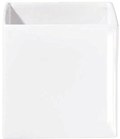ASA 4623005 Quadro Übertopf Keramik 18 x 18 x 18 cm, weiß