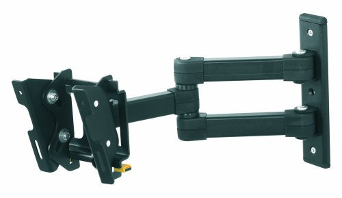AVF Multi Position Monitor Mount - Extendable Wall Bracket Upgraded For TVs and PC Monitor Screens up to 32 & 15kg - Universal VESA up to 100x100 - All Fixings Provided - Black - EL104B