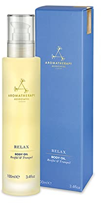 Aromatherapy Associates Relax Body Oil 100ml - Massageöl mit Vetivert, Kamille & Ylang Ylang, Körperbehandlung, Home Spa, Luxus-Körperbehandlung, langanhaltend, natürliche Inhaltsstoffe