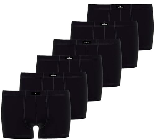 Götzburg Herren Pants Boxershorts 740922 6er Pack, Farbe:Schwarz, Wäschegröße:M