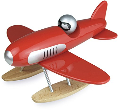Vilac - 2329R - Véhicule Miniature - Hydravion en Bois - Fabriqué en France - Rouge